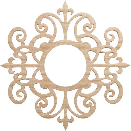 Ekena Millwork Dijon Wood Fretwork Pierced Ceiling Medallion, Alder, 18"OD x 5 7/8"ID x 3/8"T CMWP18X18X0375DIAL